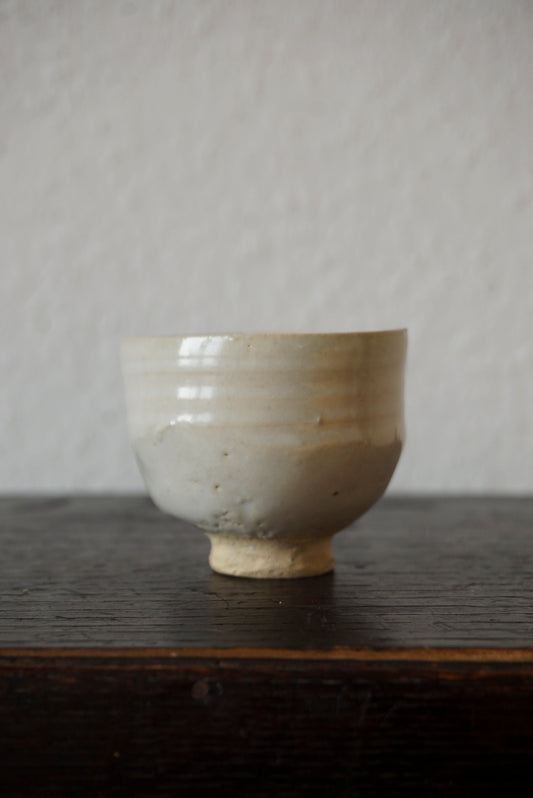 Vintage Tea Cup – White Glaze, Oval Form