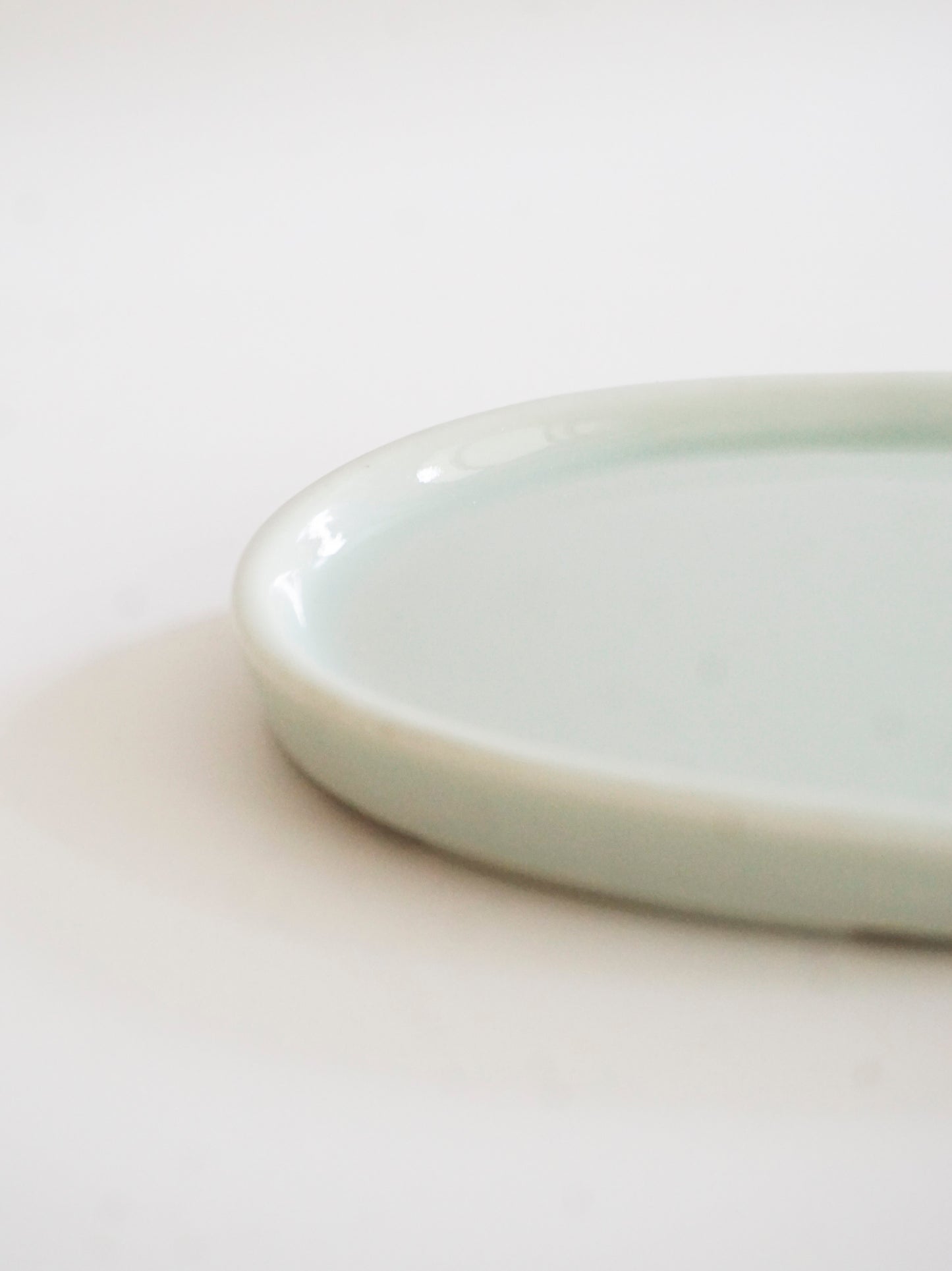 Vintage Oval Plate – Seto Ware, Celadon