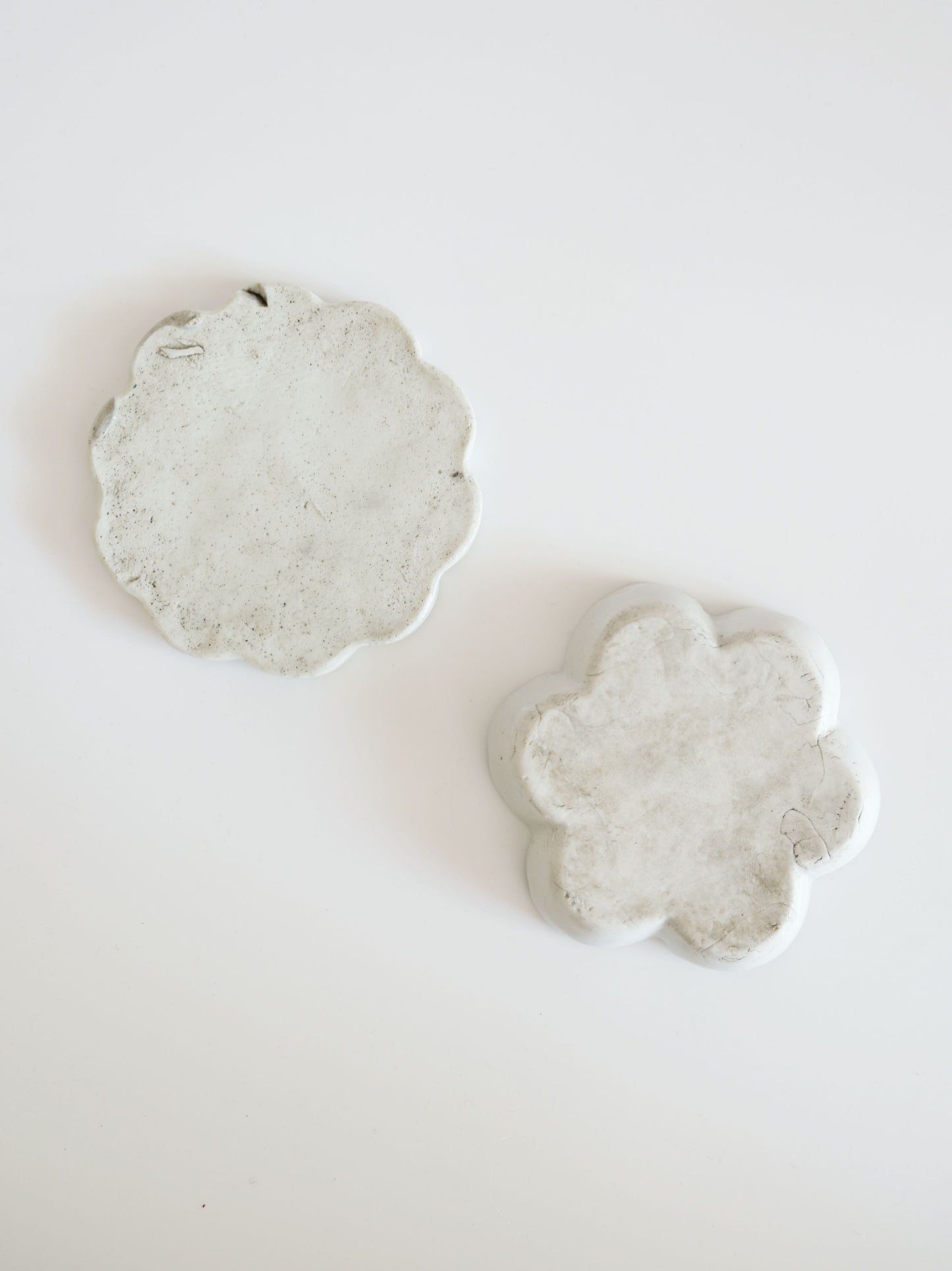 Vintage Small Plate – White Porcelain, Plum Shape