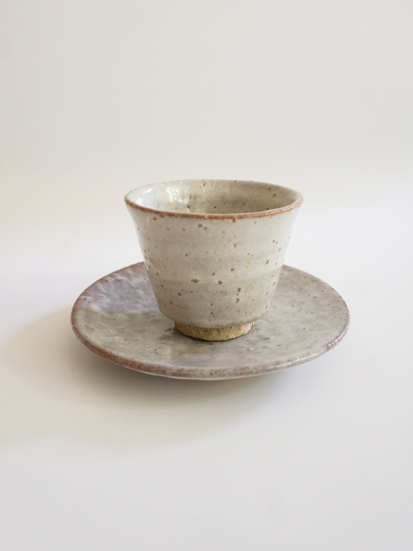 Cup & Saucer (Hagi ware/Shōkeian Kiln)
