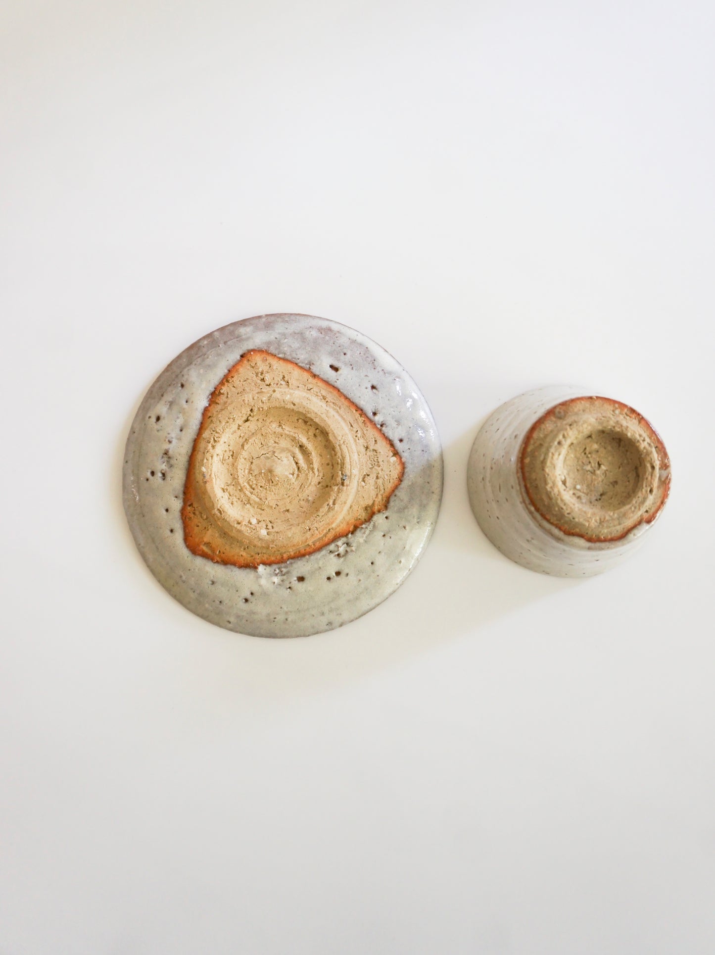 Cup & Saucer (Hagi ware/Shōkeian Kiln)