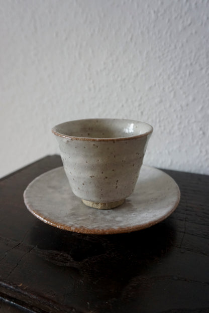 Cup & Saucer (Hagi ware/Shōkeian Kiln)