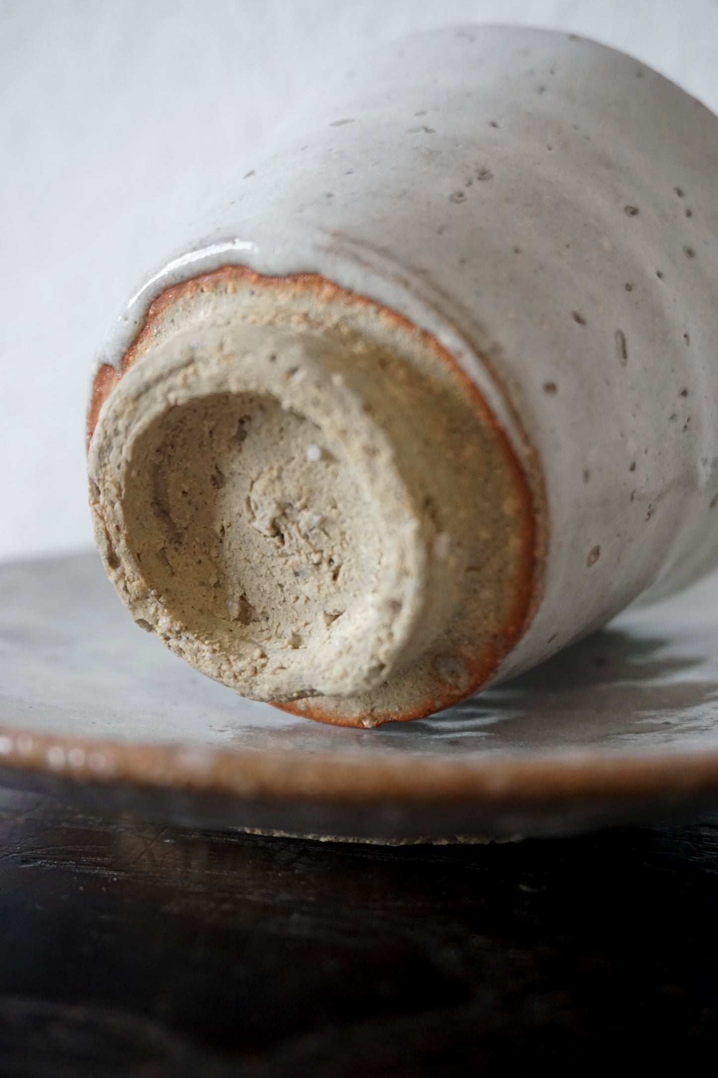 Cup & Saucer (Hagi ware/Shōkeian Kiln)