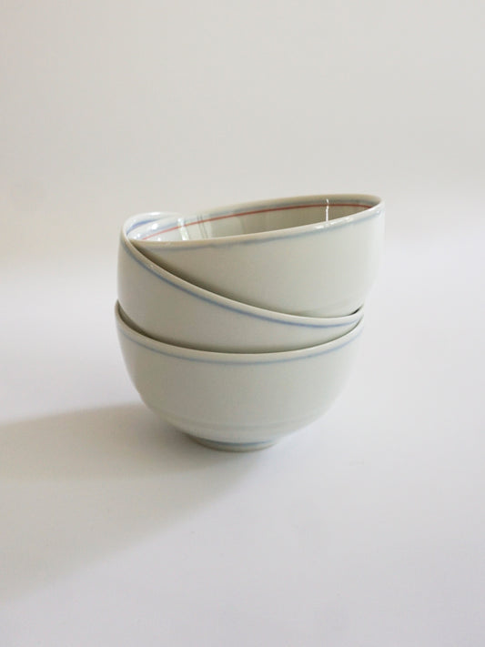 3 Set of Rice Bowls (Kutani ware/Karako motif)