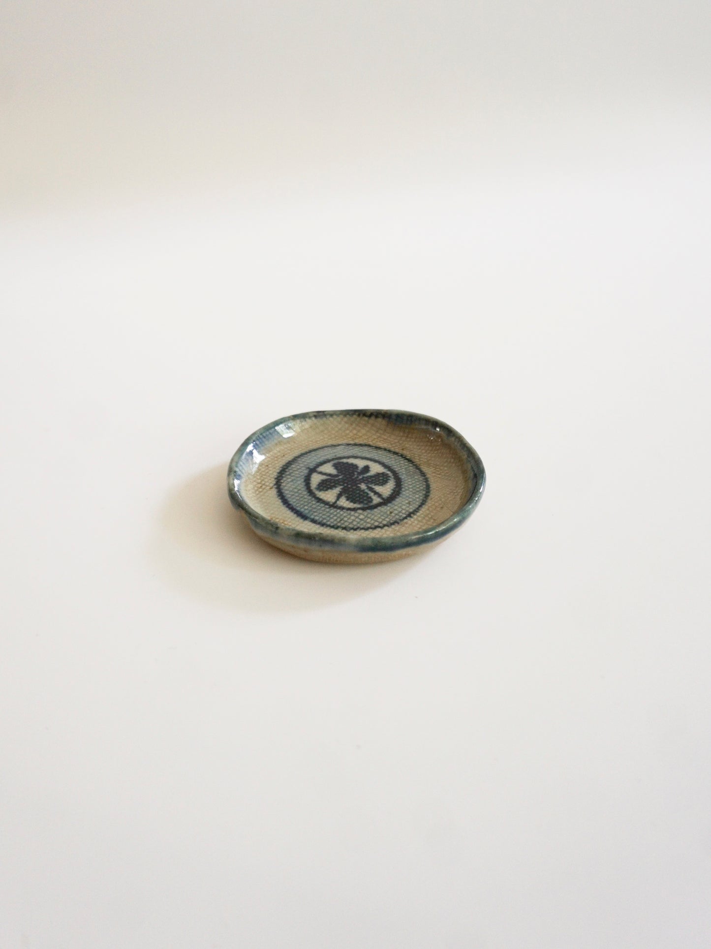 Small Plate (Nunome/Floral Crest motif)