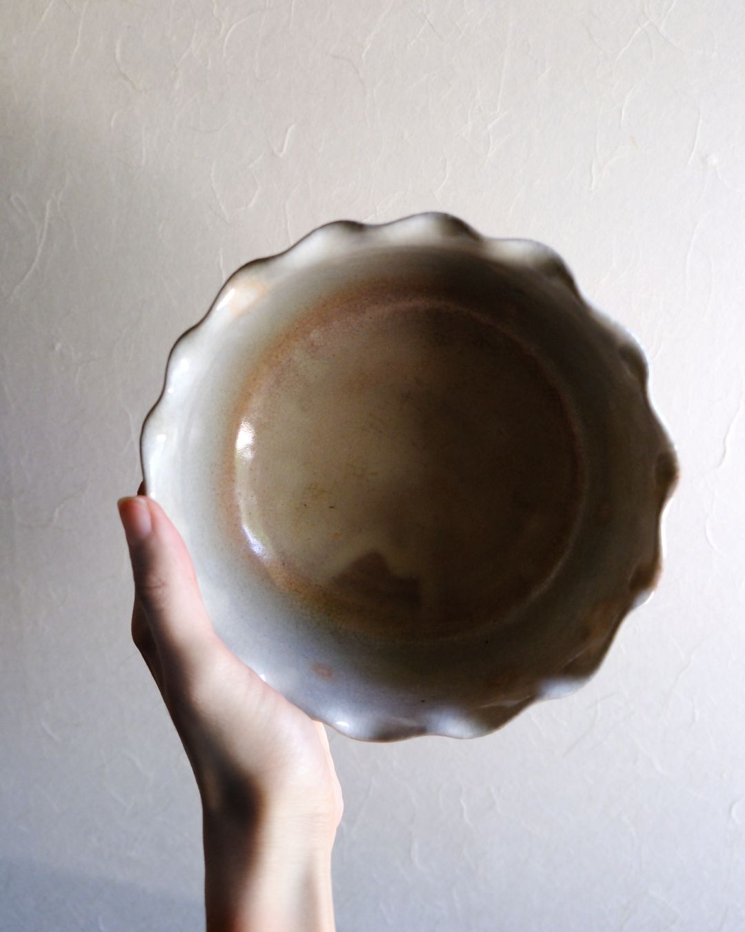 Vintage Bowl – Hagi Ware, Soft White Glaze