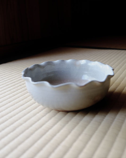 Vintage Bowl – Hagi Ware, Soft White Glaze