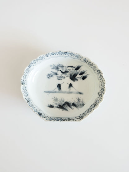 Vintage Small Plate – Landscape Motif, Inban