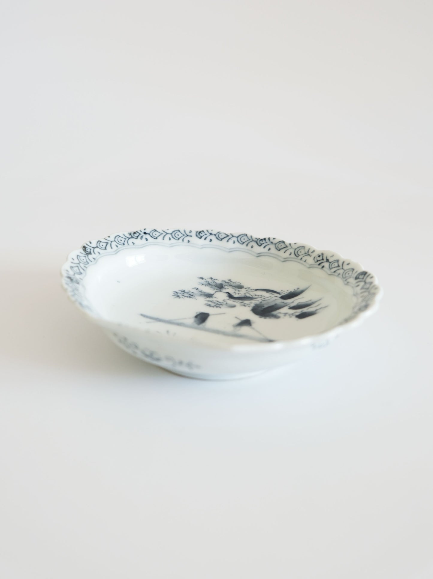 Vintage Small Plate – Landscape Motif, Inban