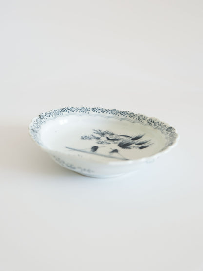 Vintage Small Plate – Landscape Motif, Inban