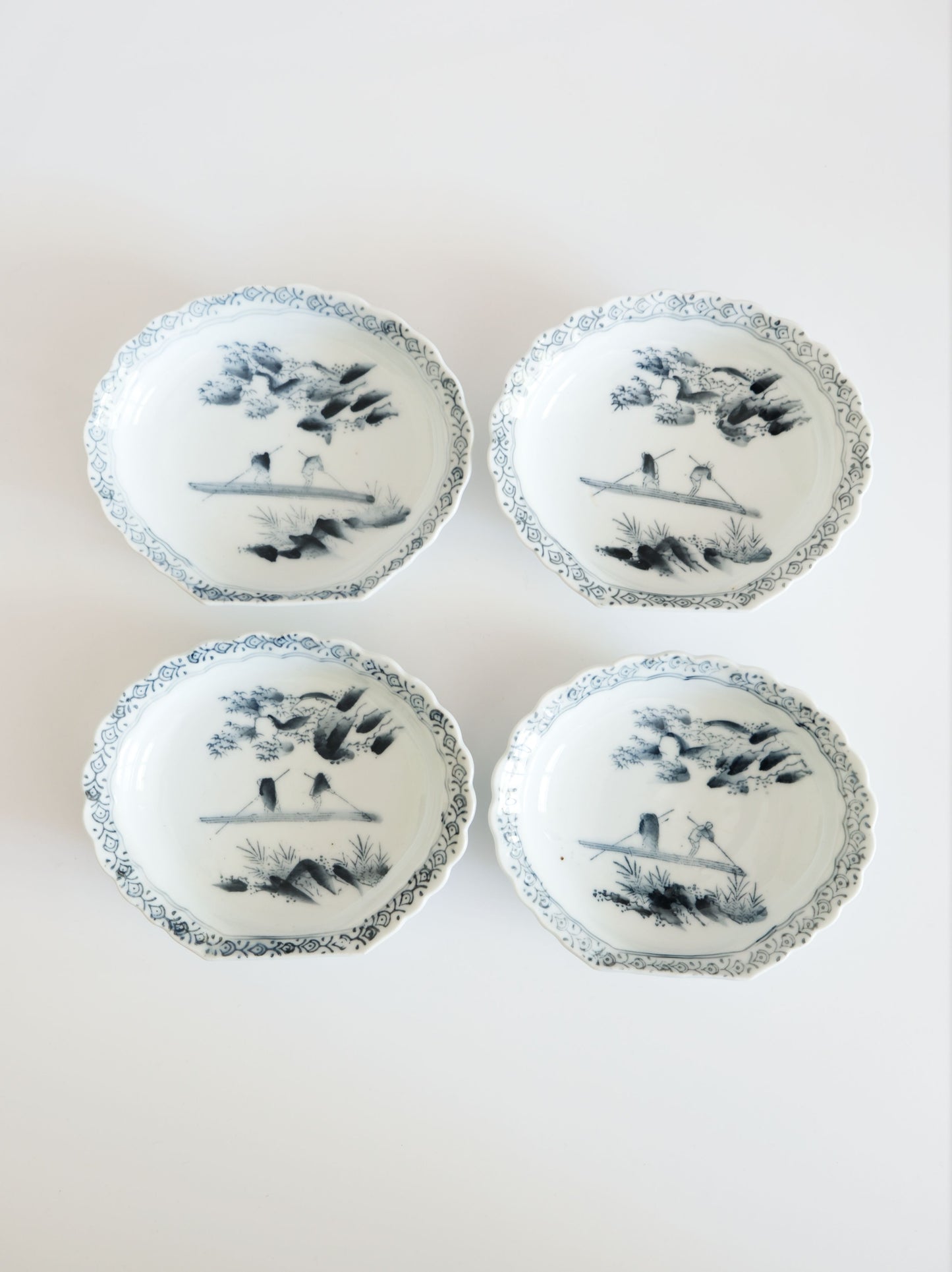 Vintage Small Plate – Landscape Motif, Inban