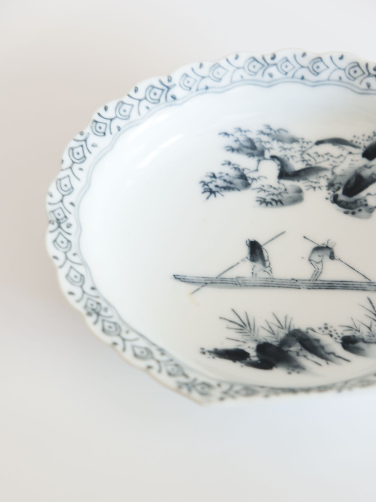Vintage Small Plate – Landscape Motif, Inban