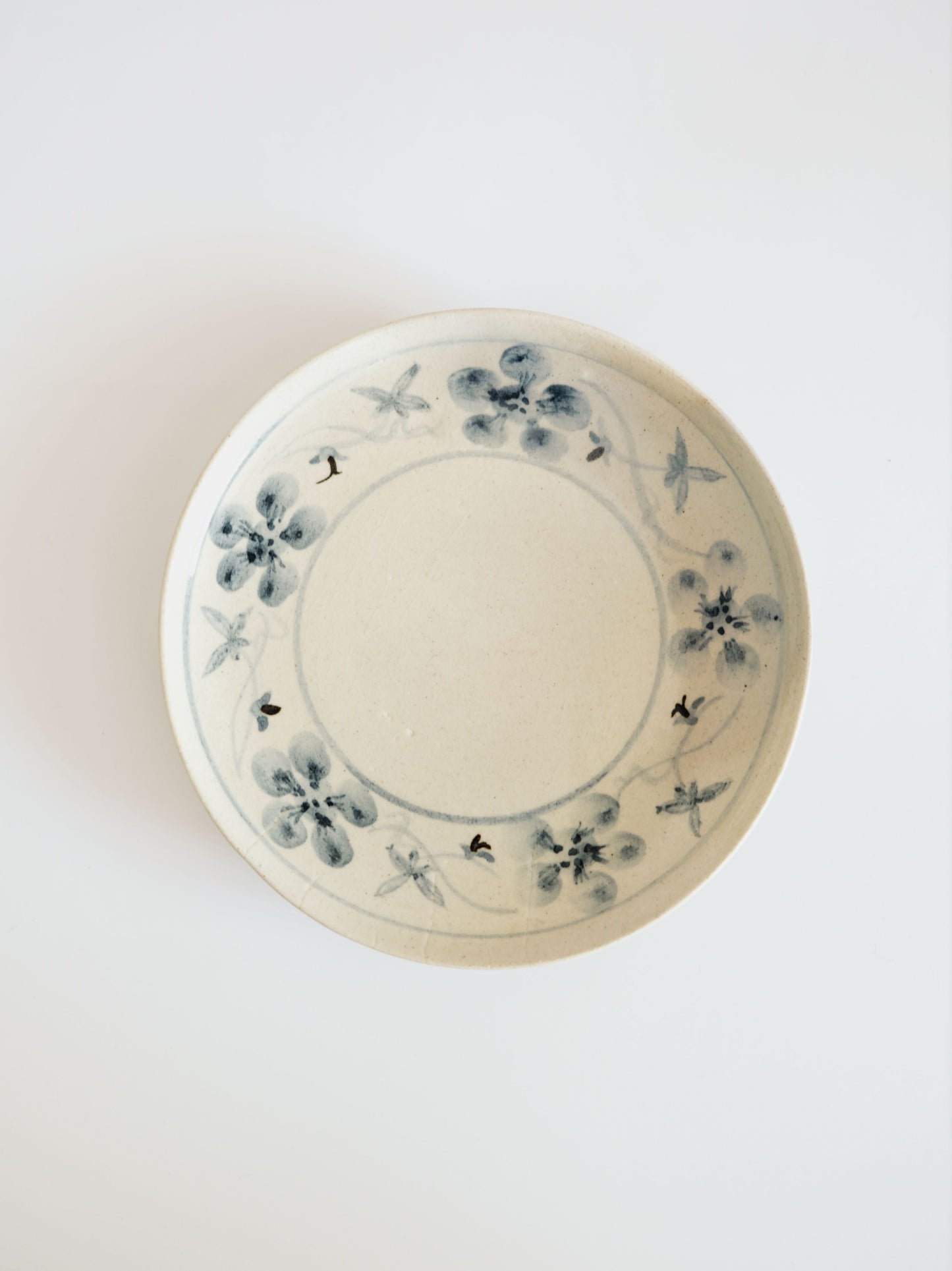 Vintage Medium Plate – Floral Motif, Pottery
