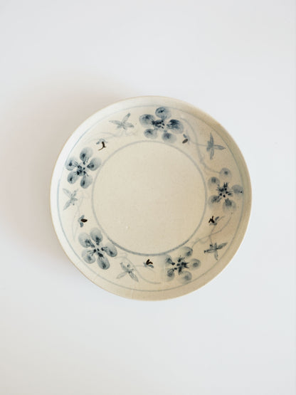 Vintage Medium Plate – Floral Motif, Pottery