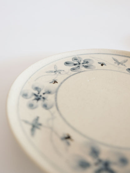 Vintage Medium Plate – Floral Motif, Pottery