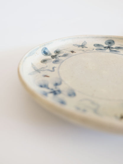 Vintage Medium Plate – Floral Motif, Pottery