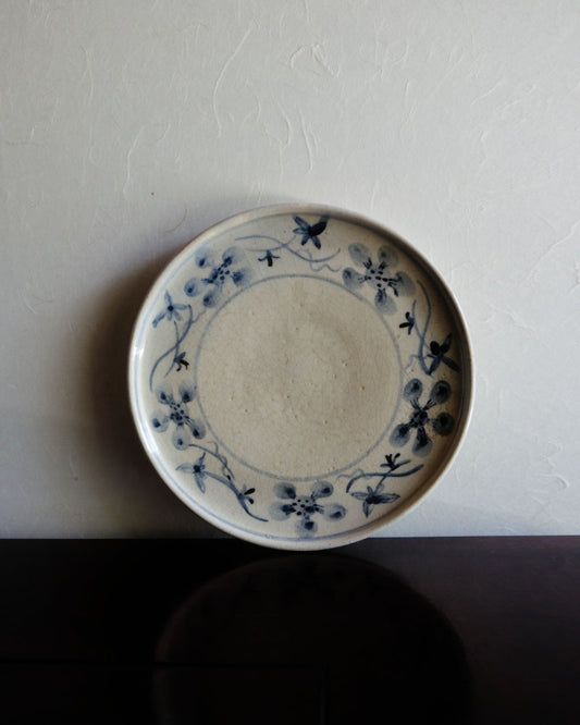 Vintage Medium Plate – Floral Motif, Pottery