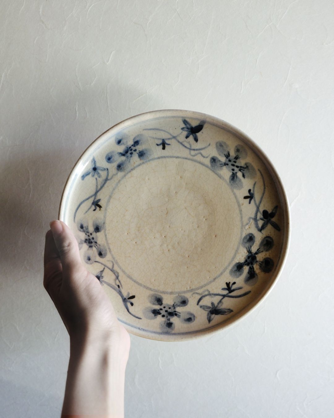 Vintage Medium Plate – Floral Motif, Pottery