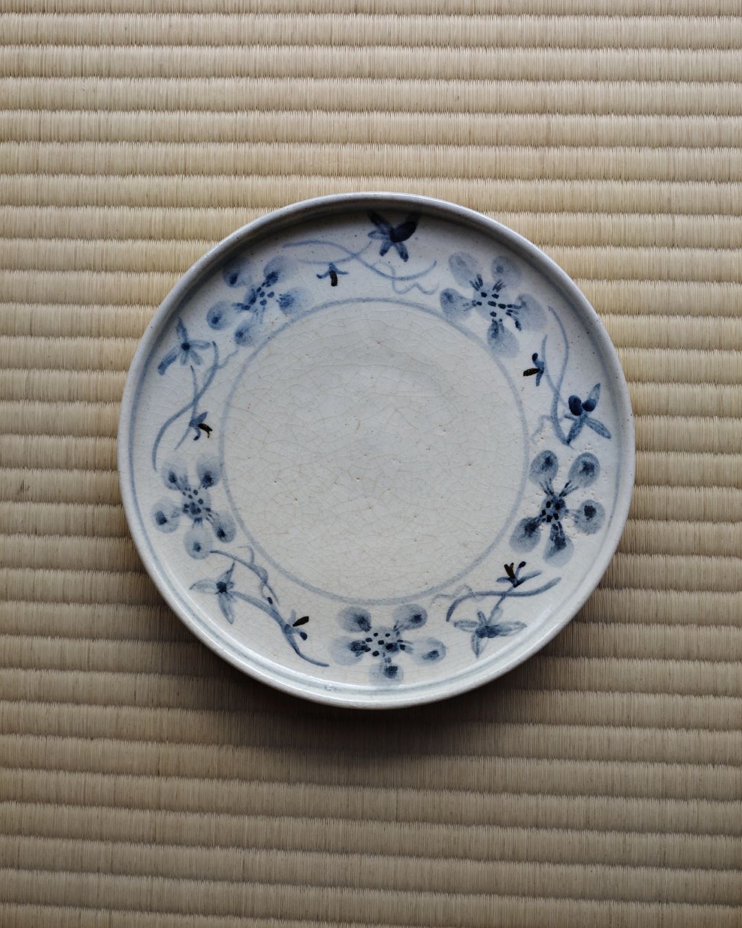 Vintage Medium Plate – Floral Motif, Pottery