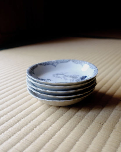 Petite assiette ancienne – paysage, inban